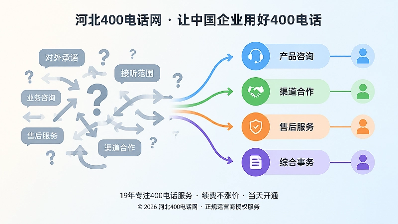 对比式扁平插画：混乱转接与按问题分类转接的差别